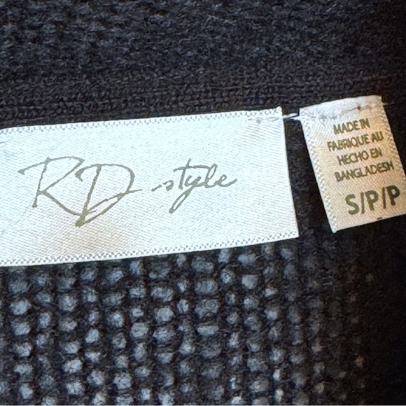 RD Style Black Stripe Cocoon Sweater Cardigan 65s736S1 Lagenlook Momcore - Picture 7 of 9